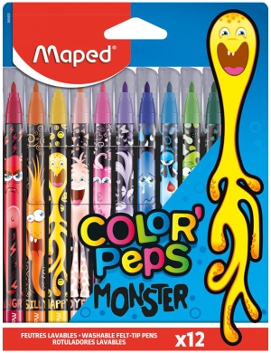 Color’Peps Monster Felt Pens 12pk